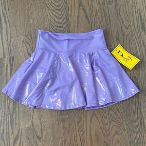 Dori Creations Girls' Purple Shimmer Skort